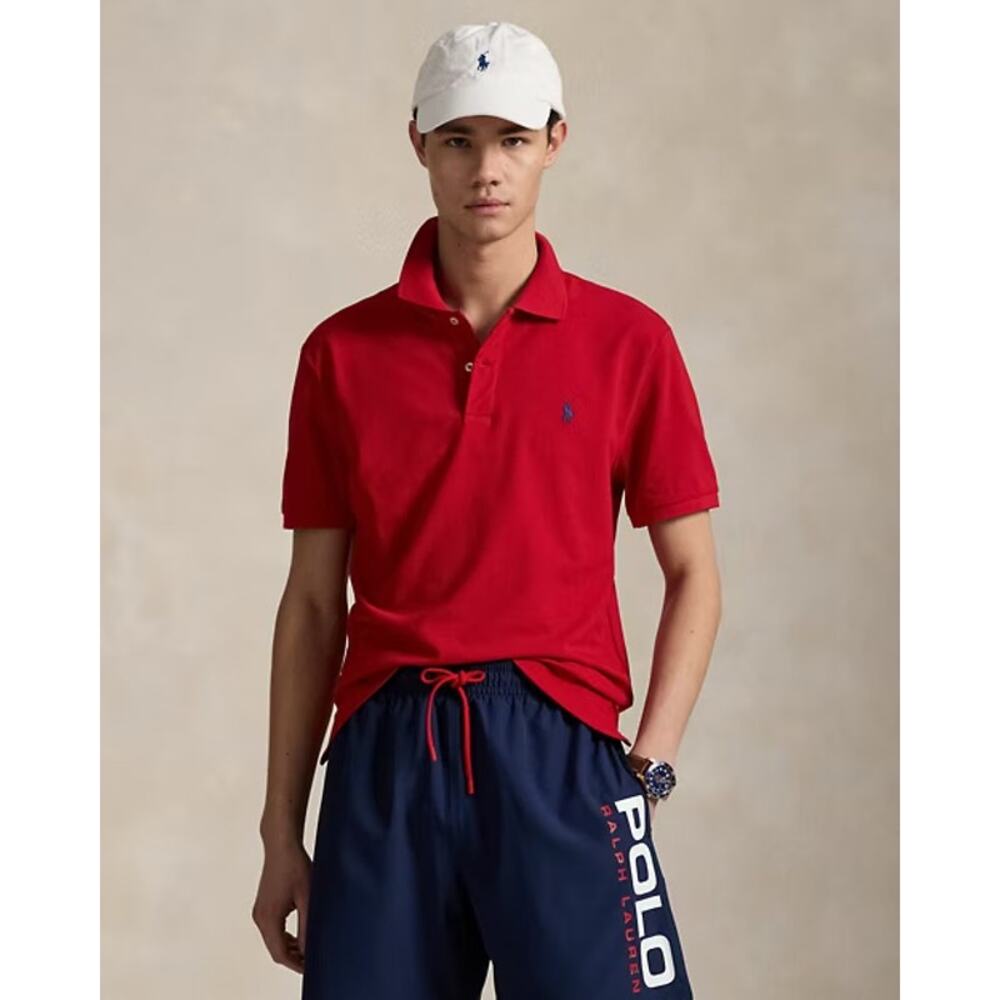 Ralph Lauren Mens Red Short Sleeve Polo Shirt L‎